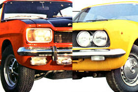Ford Capri 2300 XLR und Fiat 124 Coupé im historischen Vergleich