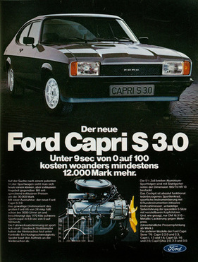 Ford Capri 3.0 S (1976) - Werbung - soviel Beschleunigung kostet woanders deutlich mehr
