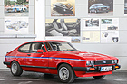 Bild: Ford Capri III 2.8i (1983) - mit Einspritzung und 160 PS im weitgehend unrestaurierten Originalzustand auf dem Clubstand - Klassikwelt Bodensee 2023
