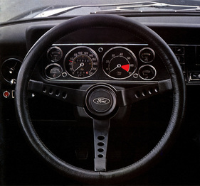 Ford Capri RS 2600 (1971) - das sportlich wirkende Armaturenbrett