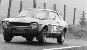 Ford Capri Turbo May (1970) am 1000km Rennen Nürburgring 1970 / Hannelore Werner und Mike Kranefuss / Team Turbo-May