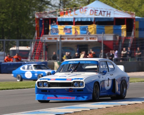 Bild: Ford Capri am Historic Touring Cars Challenge Ford am Donington Historic Festival 2014