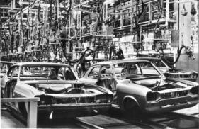 Ford Escort (1973) - Produktion der beiden Baureihen Escort und Capri im Werk in Saarlouis