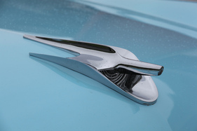 Die Kühlerfigur ist eine dynamische Symbiose aus Rakete, Düsenjäger und Raubvogel.