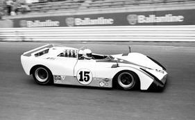 John Cannon in Watkins Glen 1970. Trotz des grossen Engagements der Agapiou-Brüder gelang es dem G7-A nicht, seine Fahrer Peter Revson, George Follmer, Jack Brabhamm Lee Roy Yarbrough und Vic Elford für ihre fahrerischen Mühen zu belohnen.