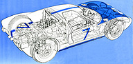 Ford GT 40 (1964) - Durchsichtszeichnung der ersten Version