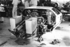 Ford GT 40 MkII (1966) in Daytona 1966 - Der Ford GT40 des Gesamtsiegers wurde mit ungewöhnlichen Gepäckräumen versehen, um den Reglementen zu entsprechen