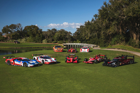 Ford GT LM (2016) am Amelia Concours d'Elégance 2022 – Alle acht Wagen aus Chip Ganassis Klasse zusammen
