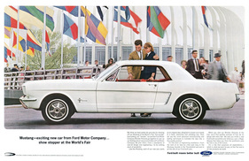 Ford Mustang (1965) - Inserat von 1965 - der Show Stopper der Weltausstellung