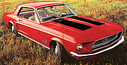 Ford Mustang (1968) - potente V8-Version macht mit Rennstreifen auf das Potential aufmerksam