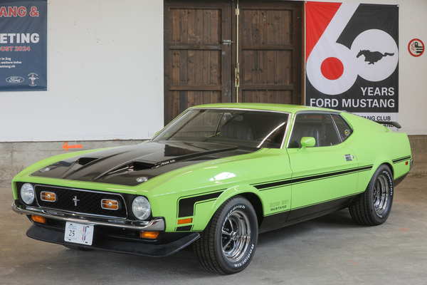 Ford Mustang Boss 351 (1971) - 5,7-Liter Hubraum, offizieller Import in die Schweiz - 8. Mustang & Shelby Meeting 2024