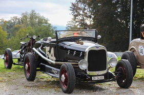 Ford Roadster (1929) – als "Hot Rod" erstaunlicherweise ohne V8-Implantat, sondern mit durch die Motorhaube atmendem Vierzylinder – Albisgütli Classic Cars & Bikes 2024