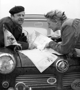 Ford Taunus 12M (1953) - Arktisforscher Vitalis Pantenburg und Schriftstellergattin Liselotte Kattwinkel - 30'000 problemlose Kilometer