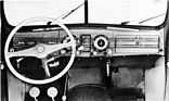 Ford Taunus (1951) - Interieur, nun mit Schalthebel am Lenkrad