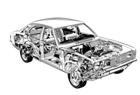Ford Taunus (1971) - Durchsichtszeichnung