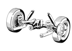 Ford Taunus Coupé (1971) - Hinterachse mit zwei Längs- und zwei Diagonallenkern
