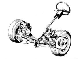 Ford Taunus Coupé (1971) - Vorderradaufhängung mit doppelten Dreiecksquerlenkern