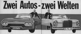 Zwei Autos - zwei Welten - Ford Thunderbird kontra Mercedes-Benz 220 SE Coupé