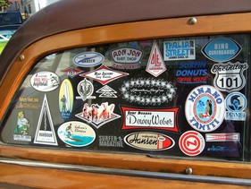 Ford V8 Custom Deluxe 'Woodie' Station Wagon (1950) - als Lot 359 an der Bonhams Versteigerung in London Olympia am 7. Dezember 2016