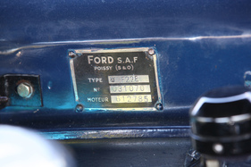 Ford Vedette F 22E (1954) - Typenschild