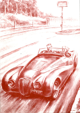 Frazer-Nash Sports Model (1950) - mit aerodynamisch ausgeformter Karosserie