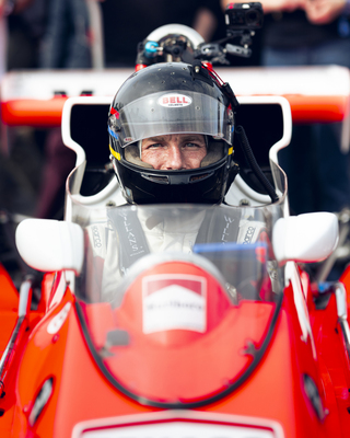 Image: Freddie Hunt in the cockpit of the McLaren M26 driven by his father - 83rd Goodwood Members' Meeting 2026