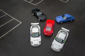 Fünf Cup-Porsche zusammen - 944 Turbo, 964, 993, 996 und 997 (1991)