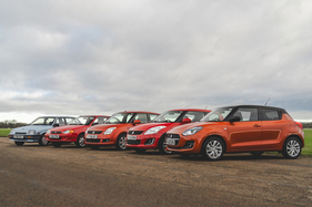 Fünf Generationen Suzuki Swift (2020)