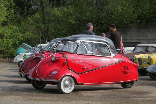 Ganz schön rot, der Messerschmitt/FMR KR 200 von 1960 - 12. Internationales Microcar Treffen Wohlen 2022
