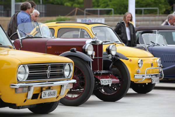 Gegensätze in Farbe und Form - MG aus den Vorkriegsjahren zwischen Leyland und Fiat 500 - Dolder Classics Mai 2018