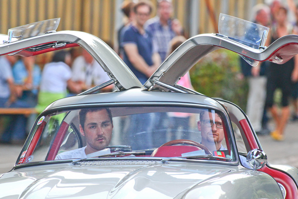 Gempen-Memorial 2014 - Flügeln gleich sind die Türen an diesem Mercedes Benz 300 SL offen