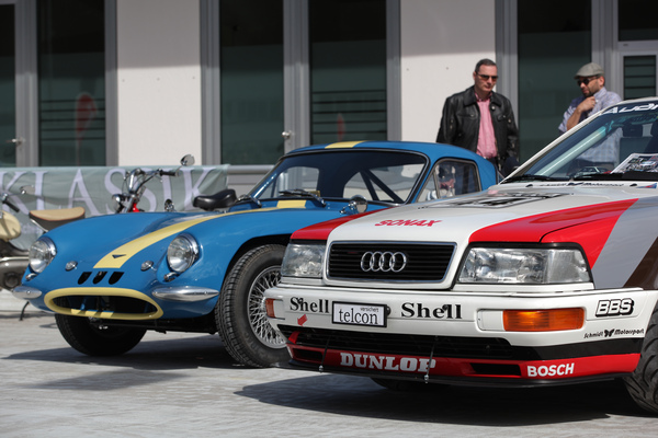 Generationenvergleich - TVR Grantura Mk IIA und Audi 200 Quattro DTM Tourenwagen - Dolder Classics Mai 2015