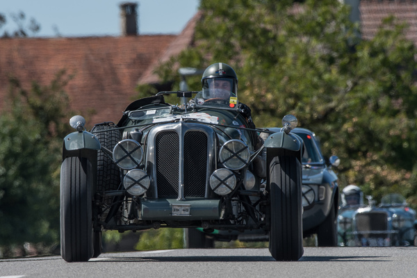 Georg Dönni in seinem Jaguar XK 150 Old Mill Special (1957) im Feld Sport- und Tourenwagen 1946-1965 am Grand Prix Suisse Berne Memorial 2018