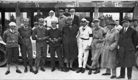 Georg Kimpel Ernst Carstens, Rudolf Caracciola, Adolf Rosenberger, Willy Walb Christian Werner, Otto Merz, Ferdinand Porsche und Alfred Neubauer - Grosser Preis von Deutschland auf dem Nürburgring (1929)