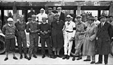 Georg Kimpel Ernst Carstens, Rudolf Caracciola, Adolf Rosenberger, Willy Walb Christian Werner, Otto Merz, Ferdinand Porsche und Alfred Neubauer - Grosser Preis von Deutschland auf dem Nürburgring (1929)