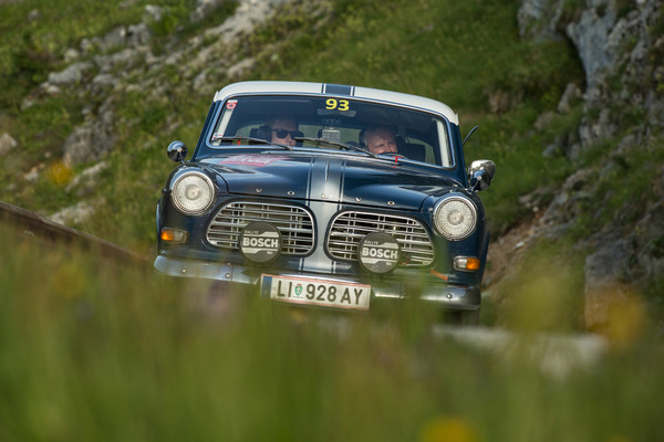 Bild Gesamtsieger Florian und Alexander Deopito auf Volvo 122 S Rallye (1958) - Epoche 3 - Ennstal-Classic 2018