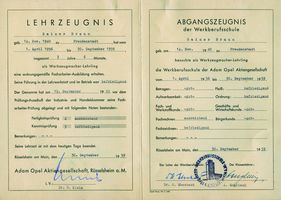 Gesellenbrief - dass dieser Werkzeugmacher-Azubi kein Musterschüler war, lässt sich im Abschlusszeugnis nicht verheimlichen