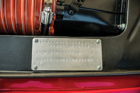 Ghia (Plymouth) Asimmetrica (1961) - Typenschild mit deutscher Beschriftung für die Schweiz