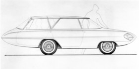Ghia Selene (1959) - Skizze - Seitenprofil