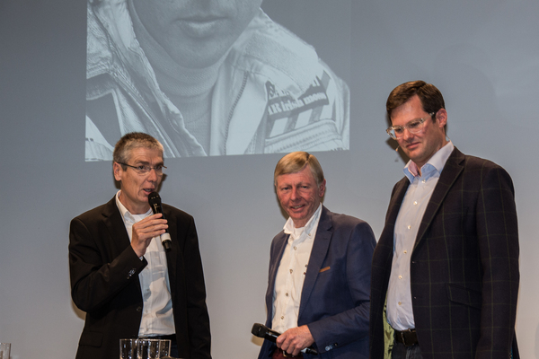 Gijs van Lennep mit Zipser und Landenberger - Porsche Sound Nacht 2015