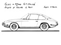 Glas 1300 GT (1963) - Reproduktion der Skizze von Pietro Frua