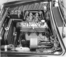 Glas 1700 TS (1965) - 100 PS leistete der grössere Motor im 1700 TS, gut sichtbar die Bremshilfe