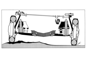 Glas Isar 700 (1962) - aufwändige Vorderradaufhängung (1962)