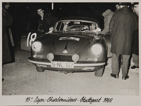 Glemser-Wütherich im Porsche 356 bei der Rallye Lyon-Charbonnieres-Stuttgart 1962