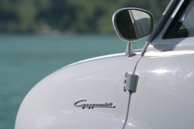 Goggomobil T 250 (1960) - Schriftzug und Rückspiegel