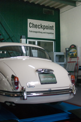 Goodtimer Oldtimer Zentrum Ostschweiz - Checkpoint - hier werden Aufträge entgegengenommen und Fahrzeuge geprüft