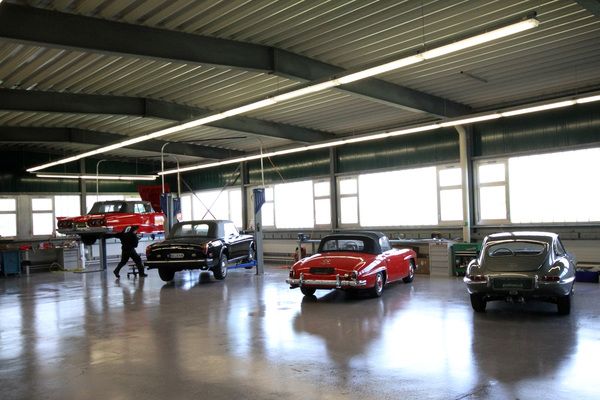 Bild Goodtimer Oldtimer Zentrum Ostschweiz - grosszügiger Werkstattbereich