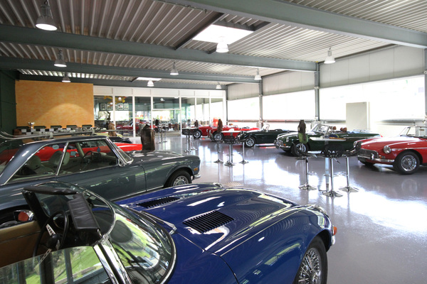 Bild Goodtimer Oldtimer Zentrum Ostschweiz - offener E-Type V12 oder Pagode mit Skiträgern gefällig