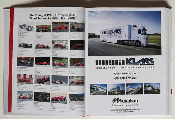 Grand-Prix-Rennwagen Top 20 von 1993 bis 2025 - Buch "Classic Car Auction Yearbook 2024-2025"
