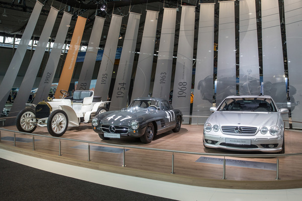 Bild Grosses Spektrum - vom Mercedes-Simplex über den 300 SL bis zum CL 55 AMG - Retro Classics Stuttgart 2017